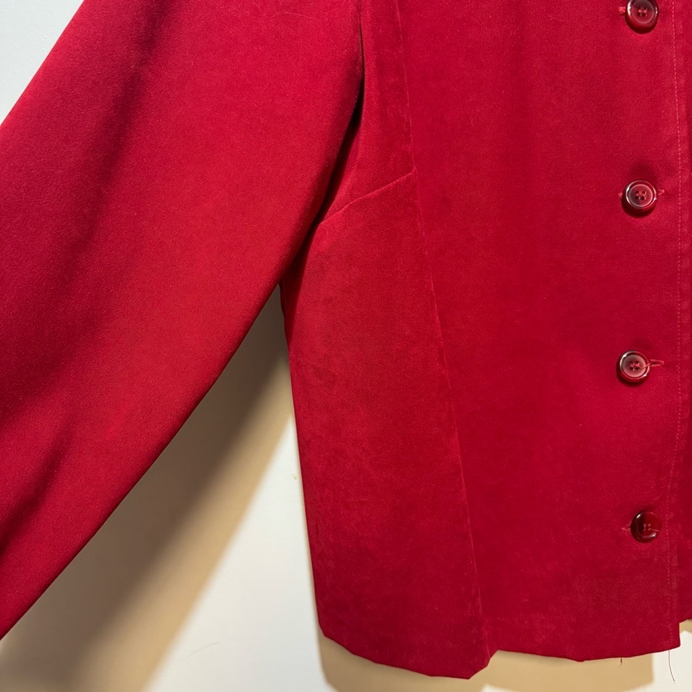 Briggs New York Red Blazer Classic Tailored Suit Jacket - Picture 5 of 7